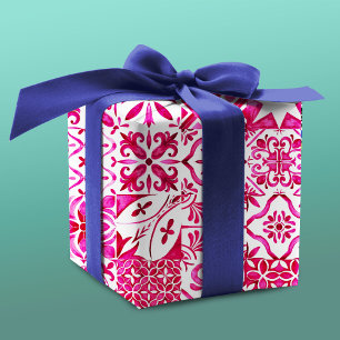 Zomermajolica rood Siciliaans Mediterraan Cadeaupapier