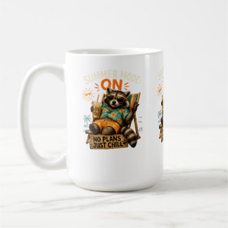 Zomermodus AAN – Geen Plannen, Gewoon Relaxen 🦝☕ Koffiemok