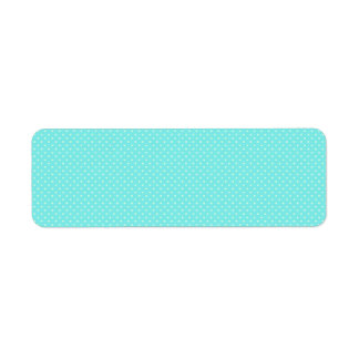 Zomermunt Groene Polka Dot Harten op Aqua Blue Etiket