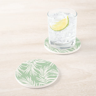Zomermunt Tropische bladeren Strand Home Decor Zandsteen Onderzetter