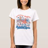 Zomernachts en honkbal t-shirt (Voorkant)