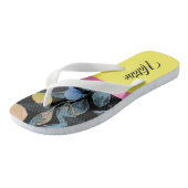 zomerontwerp Monogram kleurrijke waterverf Teenslippers (Schuin)