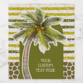 Zomerpalmboom Wijn Etiket (Enkel label)
