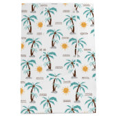 Zomerpalmen pastelblauw medium cadeauzakje (Achterkant)