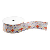 zomerpapaverbloemen grosgrain lint (Spoel)