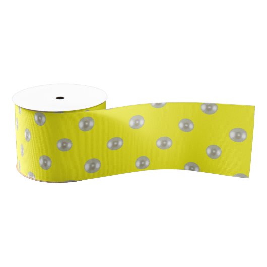 zomerparels op geel grosgrain lint (Spoel)