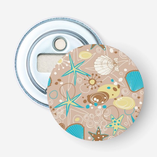 Zomerpatroon Button Flesopener (Voorkant)