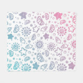 Zomerpatroon Fleece Deken (Voorkant (Horizontaal))