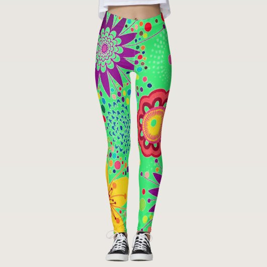 Zomerpatroon Leggings (Voorkant)