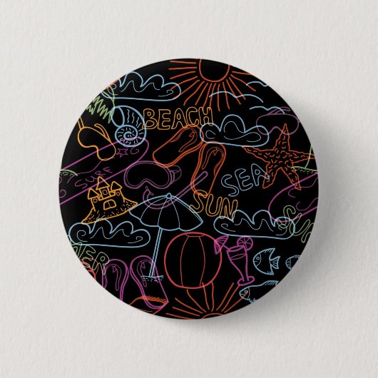Zomerpatroon Ronde Button 5,7 Cm (Voorkant)
