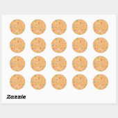 Zomerpatroon Ronde Sticker (Vel)