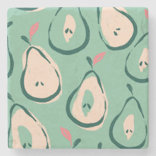 Zomerperen: vers fruitpatroon. stenen onderzetter