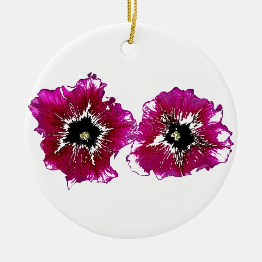 Zomerpetunia's Keramisch Ornament (Voorkant)