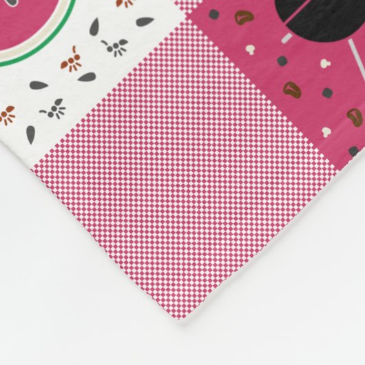 Zomerpicknick fleece deken (Hoek)