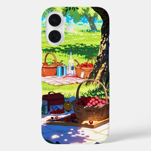 Zomerpicknick in anime-stijl Case-Mate iPhone case (Achterkant)