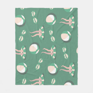 Zomerpictogrammen: naadloos herhalen fleece deken