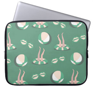 Zomerpictogrammen: naadloos herhalen laptop sleeve