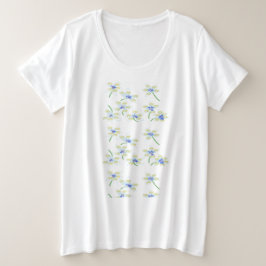 Zomerplezier en griesblauw grote maat t-shirt