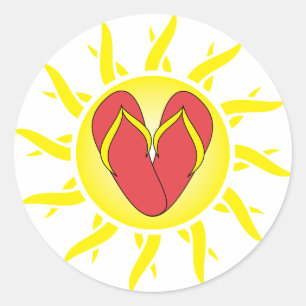 zomerplezier ronde sticker