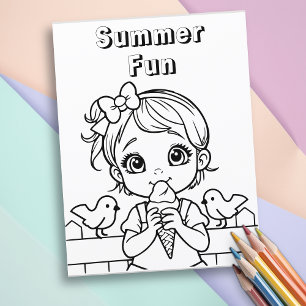 zomerpret Kleurplaat voor kinderen