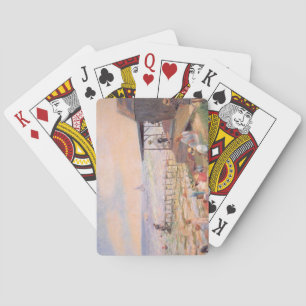 Zomerpret op het strand pokerkaarten