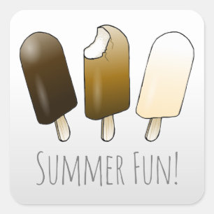 Zomerpret Verjaardag Vierkante Sticker