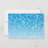 Zomerpret zwembad verjaardagsfeestje foto bedankkaart (Achterkant)