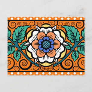 Zomerprimrose in Sinaasappel - Briefkaart