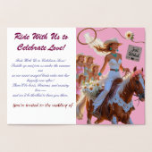 Zomerrit naar Forever - Cowgirl Wedding Bliss Folie Kaarten (Binnen)
