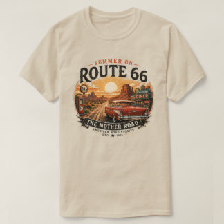 Zomerroadtrip langs de legendarische Route 66 T-shirt