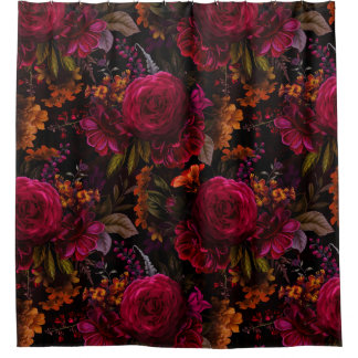 Zomerromantiek Maximalisme Moody Floral Douchegordijn