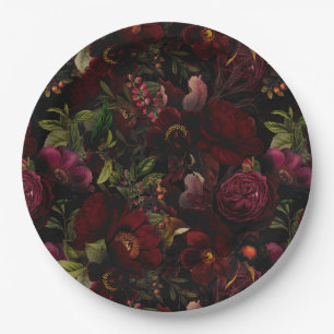  ZomerromantiekMaximalisme Moody Floral Papieren Bordje