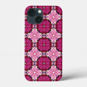 Zomerroze bloemenmotief rozen iPhone 13 mini hoesje