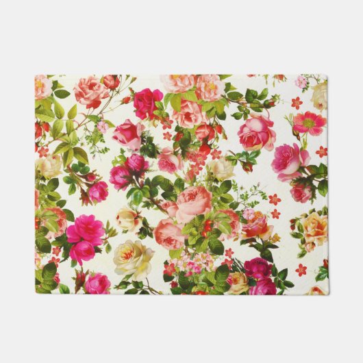  zomerroze pinda ' s bloemen deurmat (Voorkant)