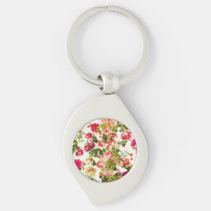 zomerroze pinda ' s bloemen sleutelhanger