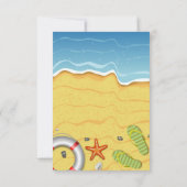 zomers strandwedstrijd kaart (Achterkant)