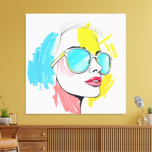 zomerse blik canvas afdruk (Insitu (Woonkamer))