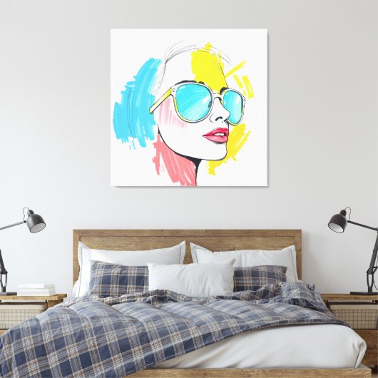 zomerse blik canvas afdruk (Insitu (Slaapkamer))
