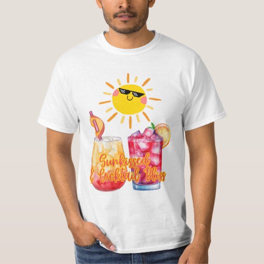 ZOMERSE DRINKEN T-SHIRT (Voorkant)