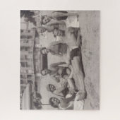  zomerse feestdagen op het strand in Frankrijk in  Legpuzzel (Verticaal)