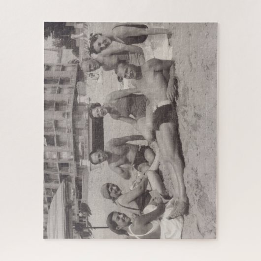  zomerse feestdagen op het strand in Frankrijk in  Legpuzzel (Verticaal)