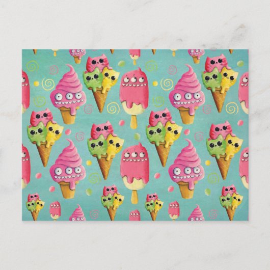 zomerse ijsmix briefkaart (Voorkant)