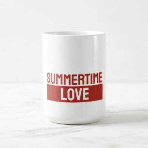 Zomerse liefde Minimalistische moderne effen rode Koffiemok