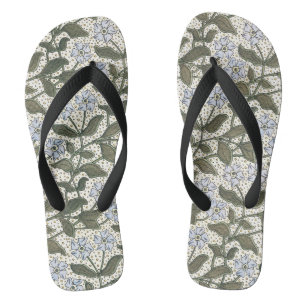 Zomerse maagdenpalmbloem  Elegant Bloemen Teenslippers