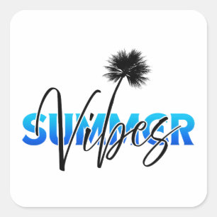zomerse sfeer vierkante sticker