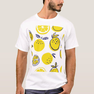 Zomerse Sinaasappels: Stijlvol fruitpatroon. T-shirt