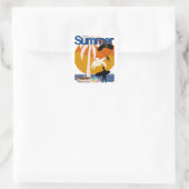 zomerse spirit vierkante sticker (Tas)
