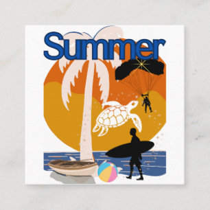 zomerse spirit vierkante visitekaartje