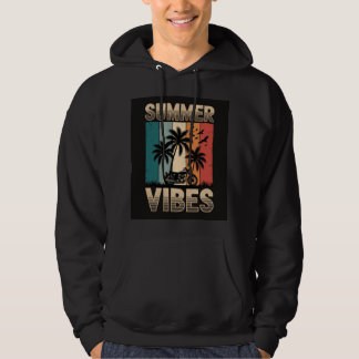  zomerse vibes met motor en palmboom hoodie