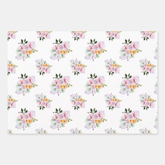 Zomerse Waterverven Inpakpapier Vel (Voorkant)